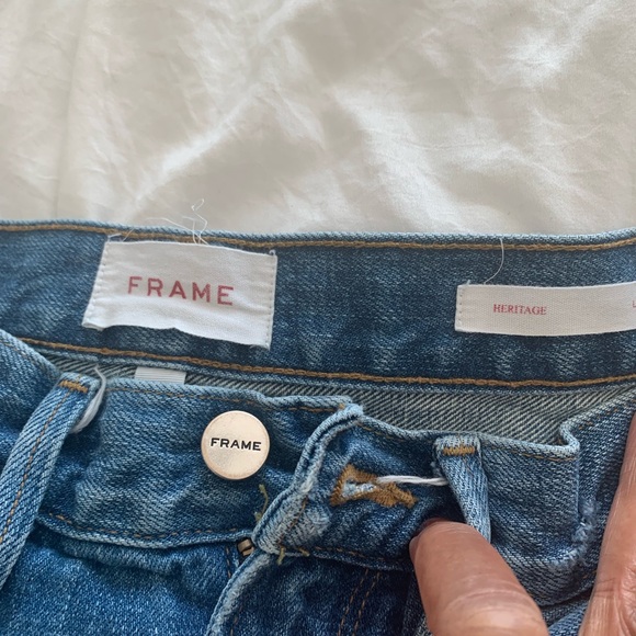 Frame Heritage Le Piper Blue Distressed Ankle Jeans - Picture 4 of 15